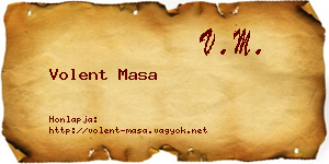 Volent Masa névjegykártya